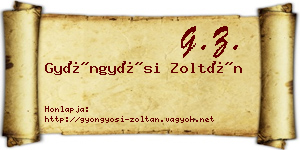 Gyöngyösi Zoltán névjegykártya