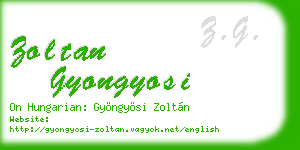 zoltan gyongyosi business card