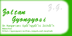 zoltan gyongyosi business card